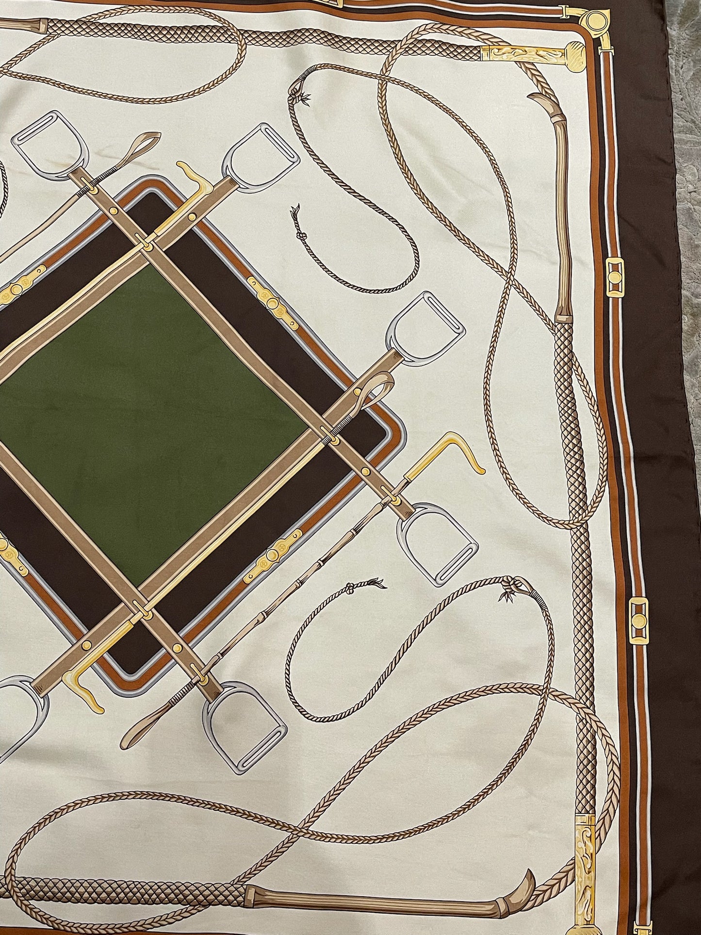 Foulard Celine vintage écru