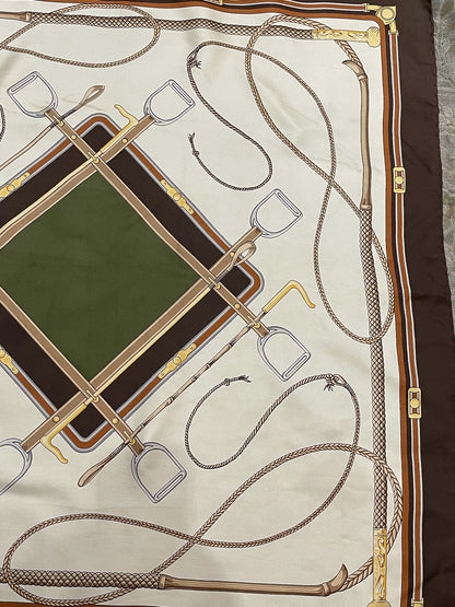 Foulard Celine vintage écru