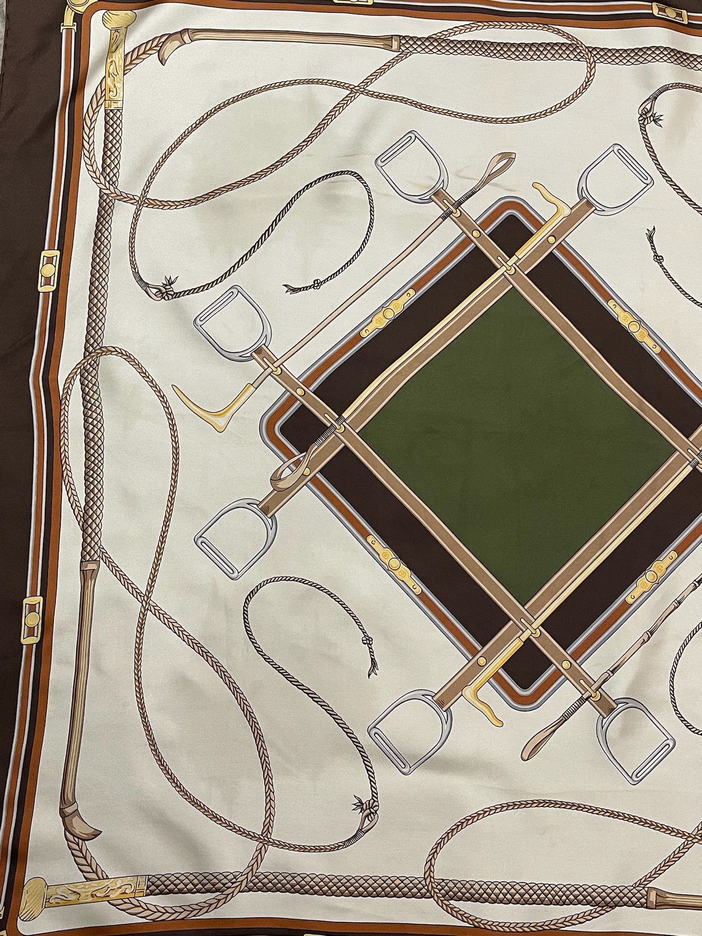 Foulard Celine vintage écru