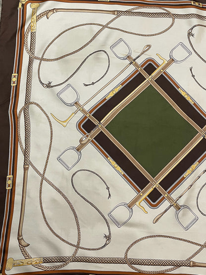 Foulard Celine vintage écru