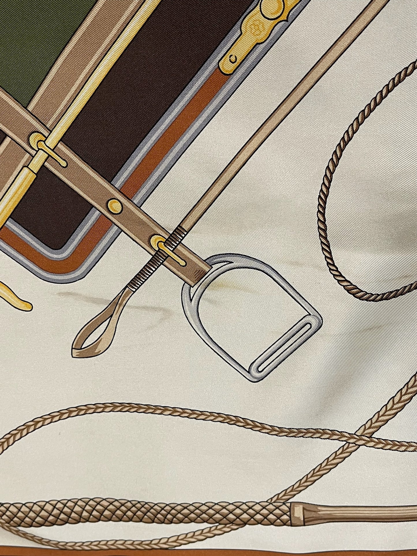 Foulard Celine vintage écru