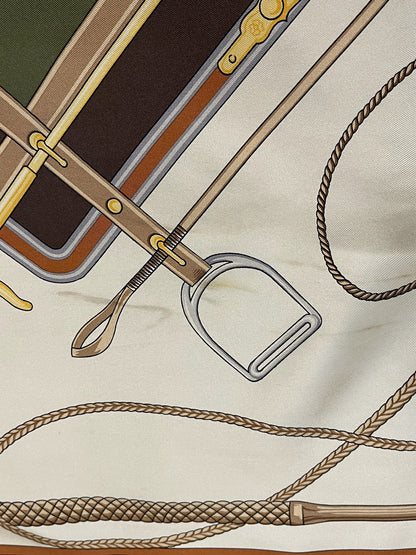 Foulard Celine vintage écru