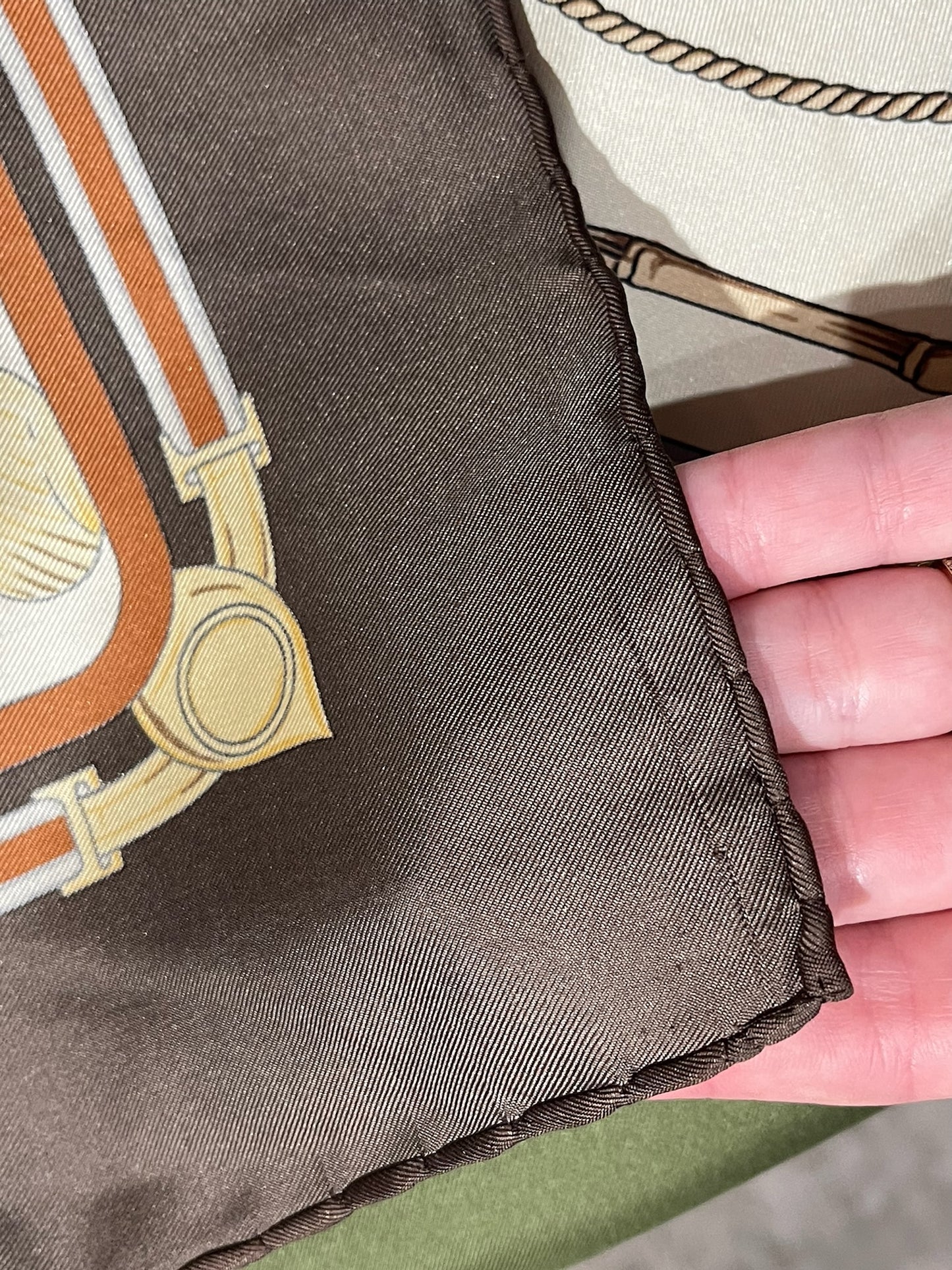 Foulard Celine vintage écru