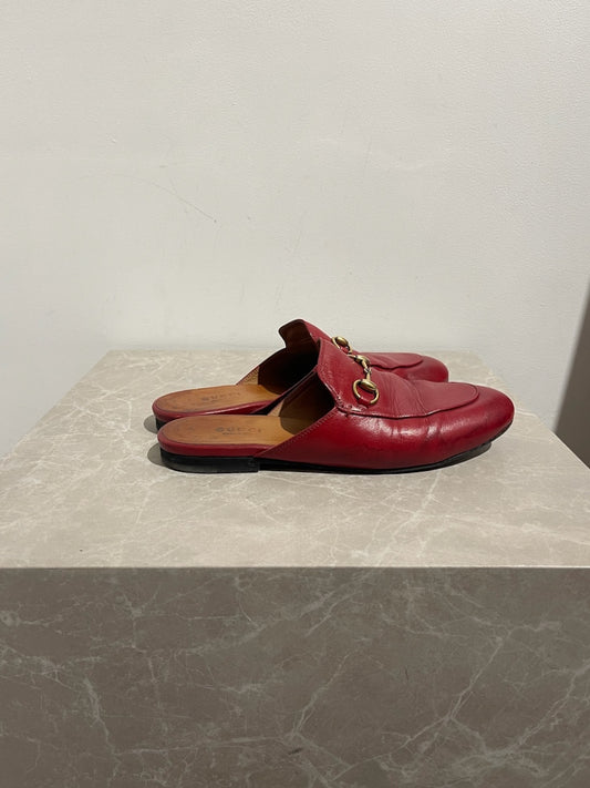Mules Gucci Princetown rouge T.36,5