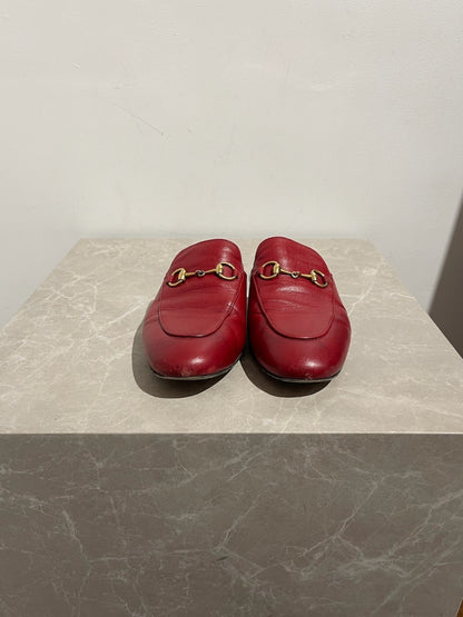 Mules Gucci Princetown rouge T.36,5