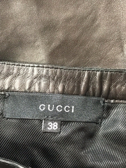 Jupe Gucci cuir noir T.34