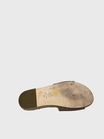 Sandales Chanel beige T.36