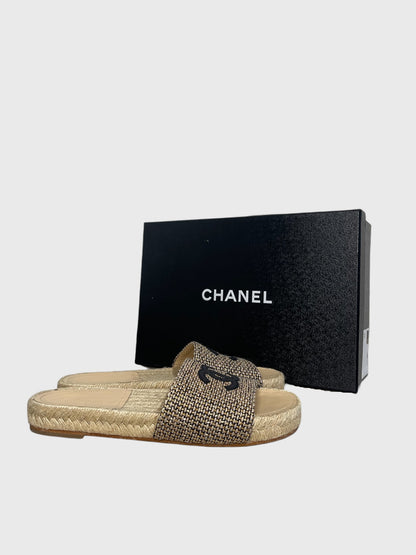 Sandales Chanel beige T.36