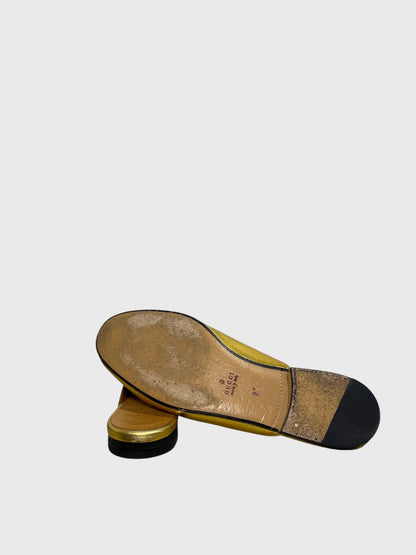 Mules Gucci Princetown dorées T.37