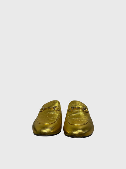 Mules Gucci Princetown dorées T.37