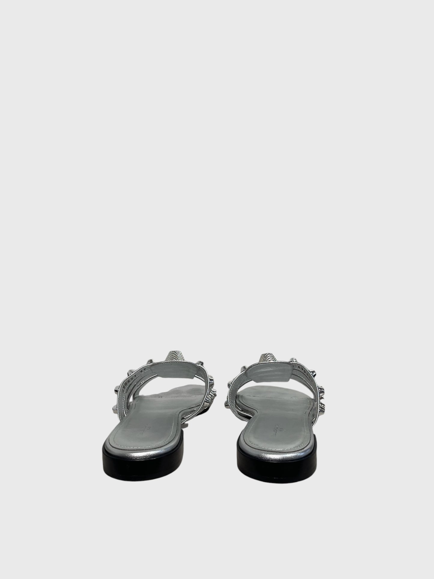 Sandales Balenciaga argents T.37