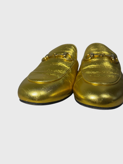 Mules Gucci Princetown dorées T.37