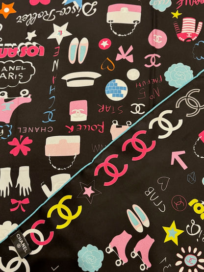 Foulard Chanel noir Disco