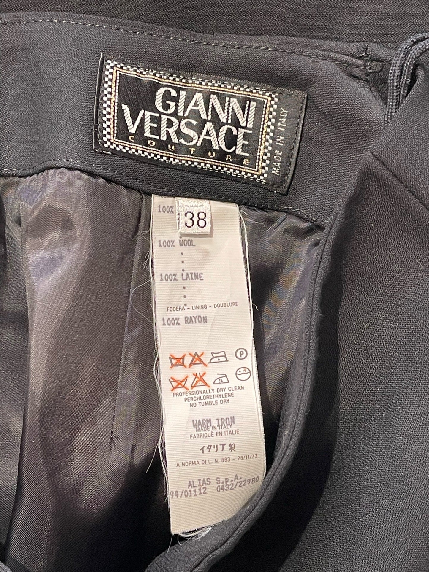 Jupe Gianni Versace noire T.34