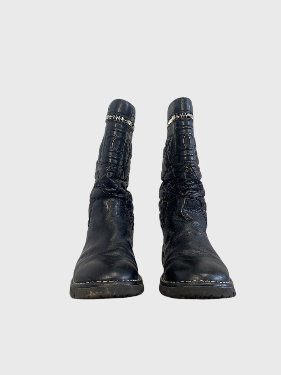Bottes Chanel noires T.34,5