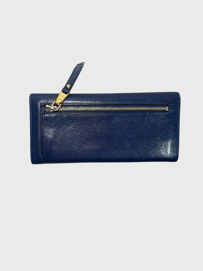 Portefeuille Miu Miu bleu marine