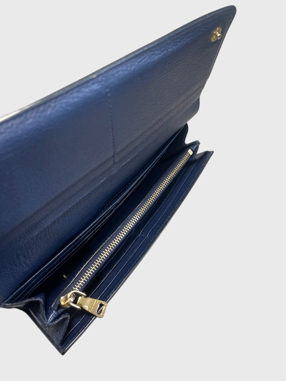 Portefeuille Miu Miu bleu marine