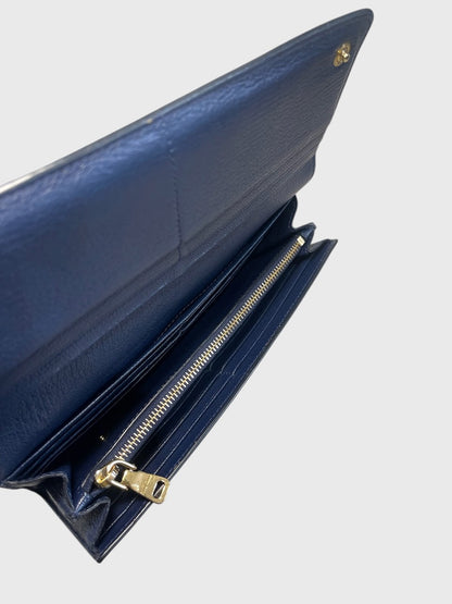 Portefeuille Miu Miu bleu marine