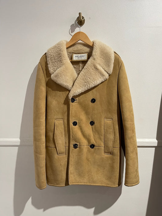 Manteau peau lainée Saint Laurent T.48