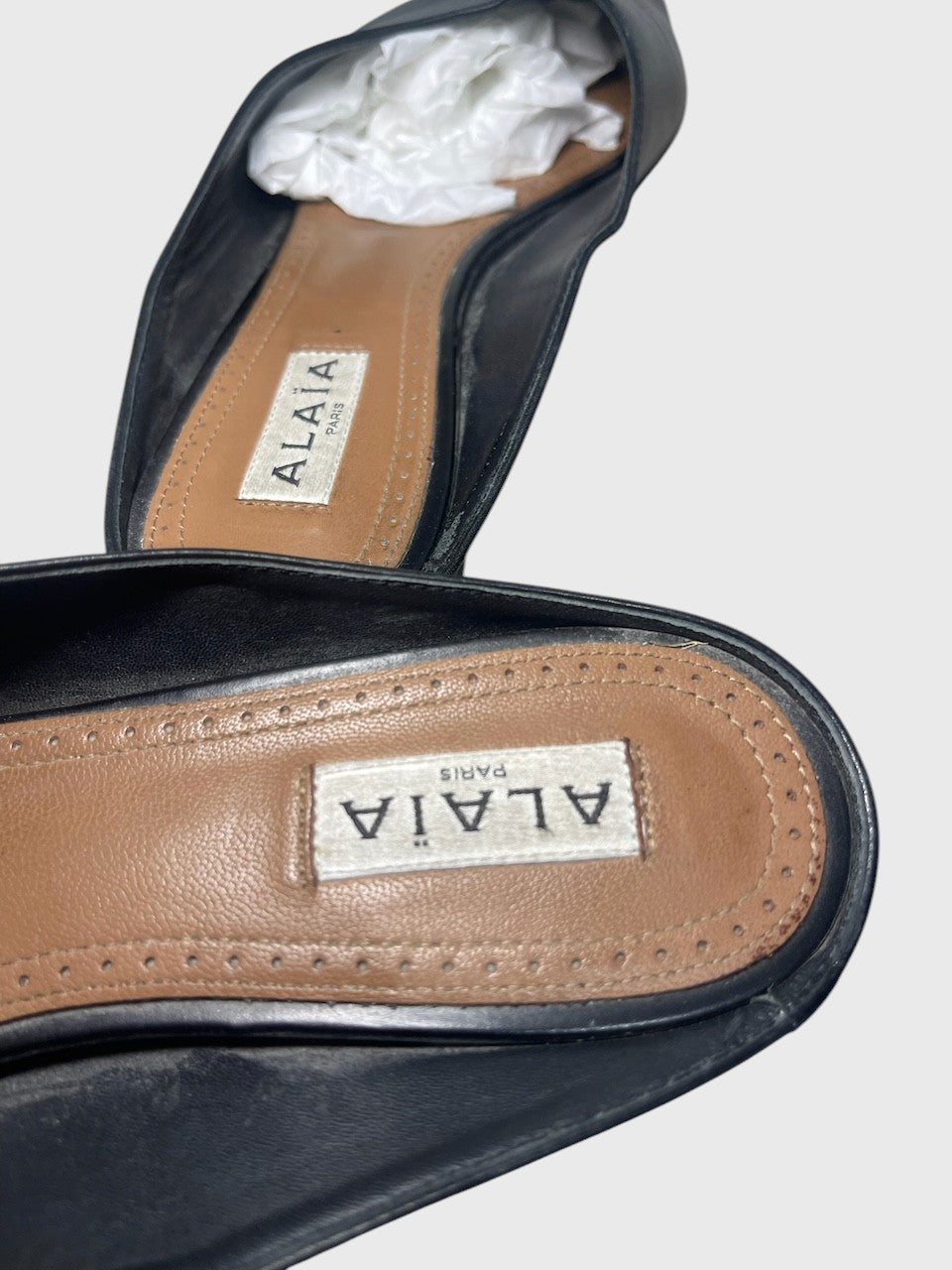 Mules Alaia Spike noires T.38