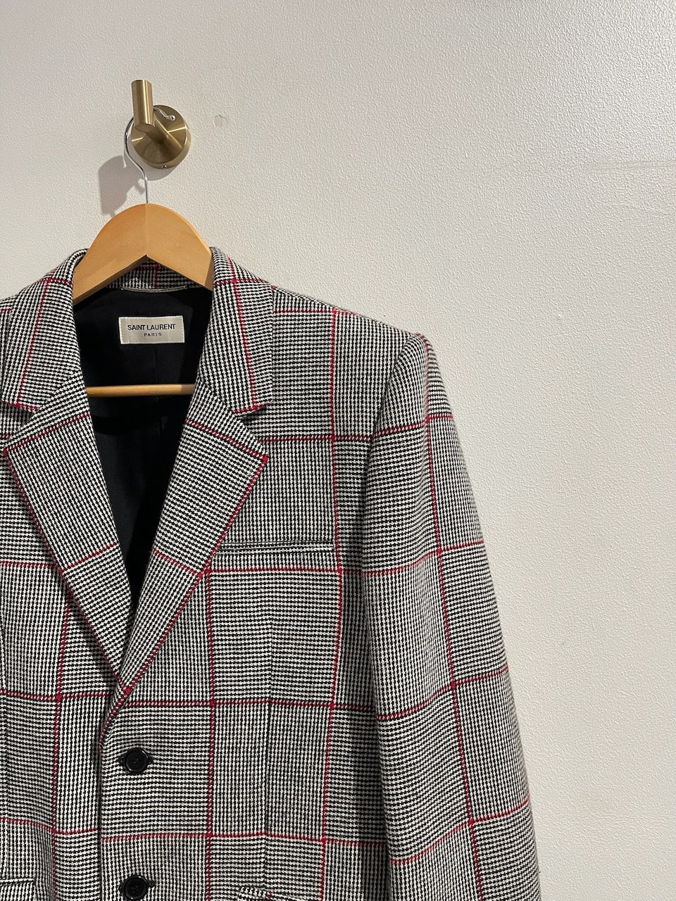 Veste Saint Laurent à carreaux T.46