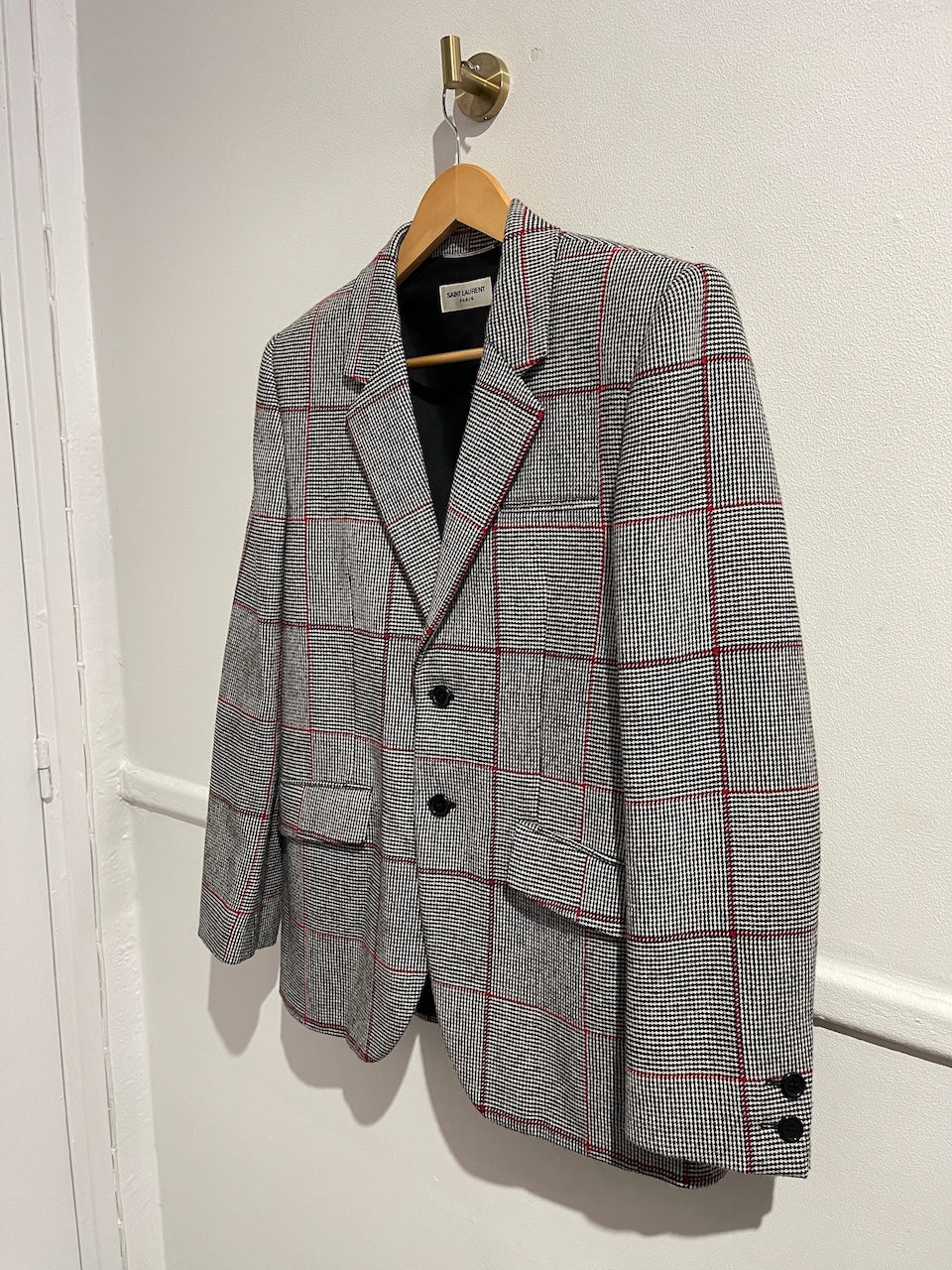 Veste Saint Laurent à carreaux T.46
