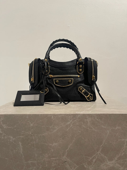 Sac Balenciaga Classic Metalic Mini noir