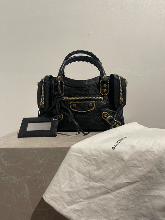 Sac Balenciaga Classic Metalic Mini noir