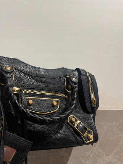 Sac Balenciaga Classic Metalic Mini noir