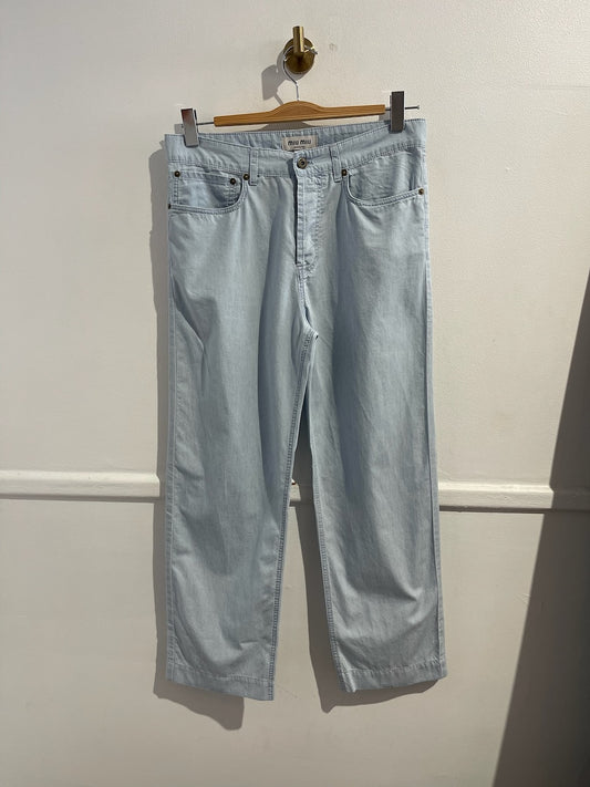 Pantalon Miu Miu bleu T.26