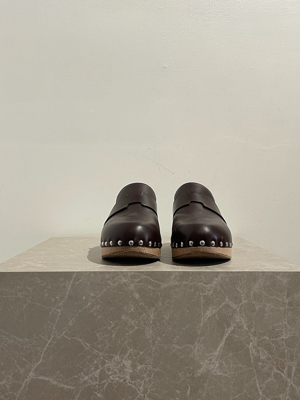 Sabots Hermès Calya marron T.37