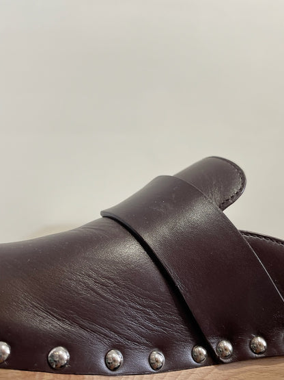 Sabots Hermès Calya marron T.37