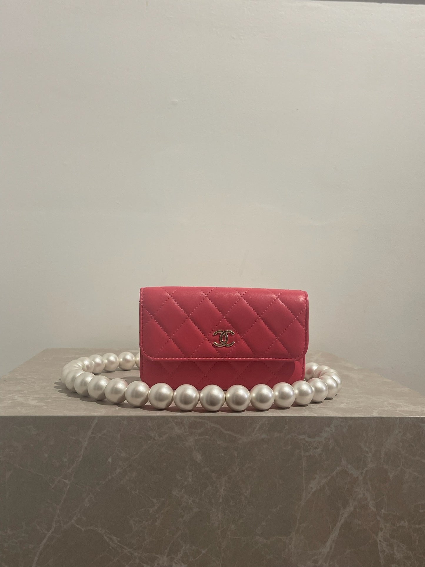 Mini Sac Chanel rose NEUF