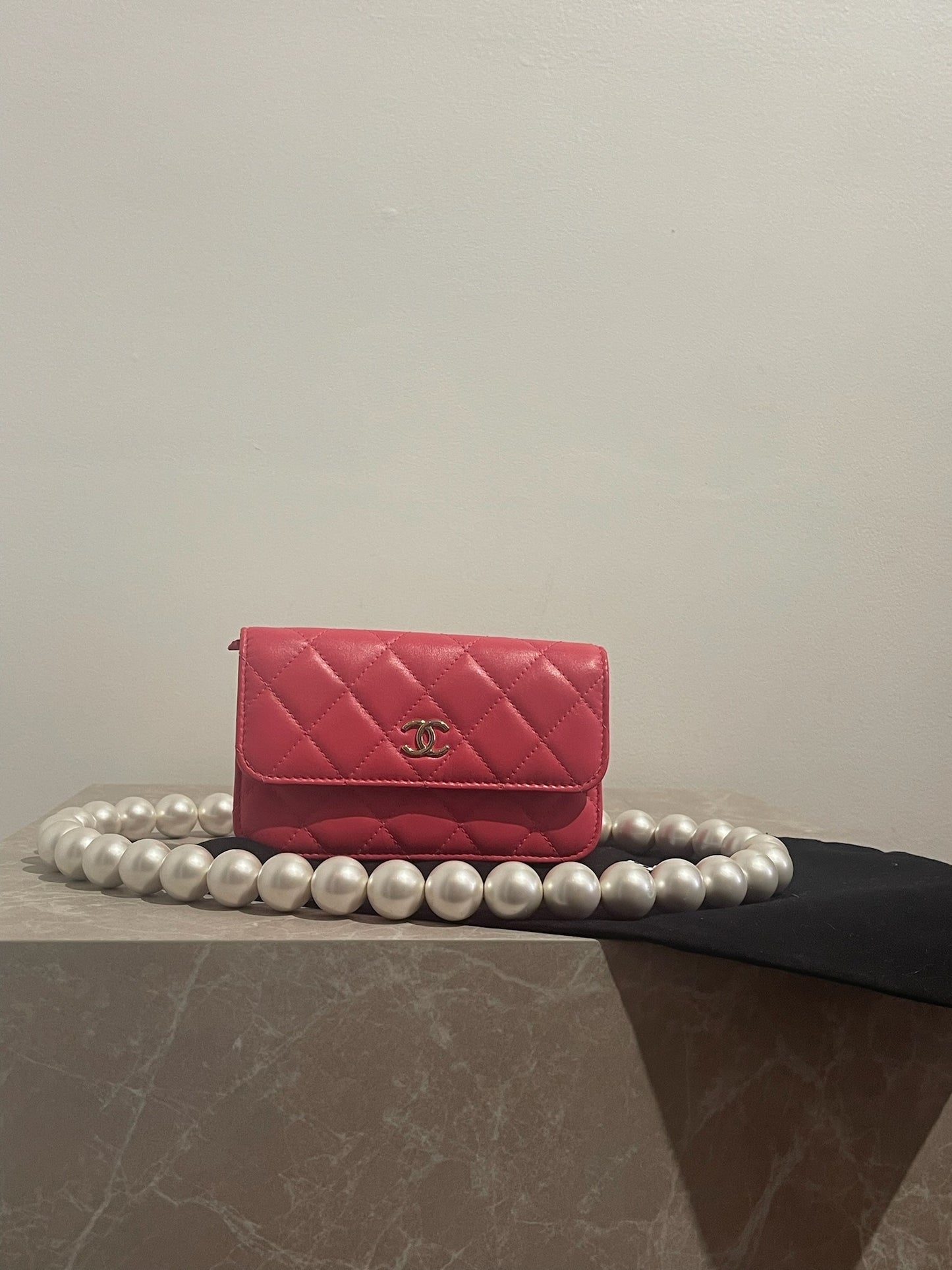 Mini Sac Chanel rose NEUF