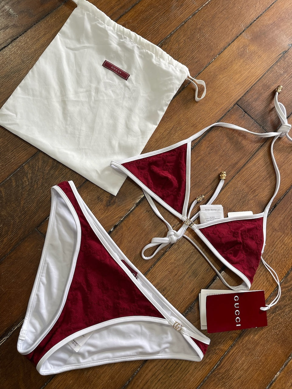 Maillot de bain Gucci rouge T.XS