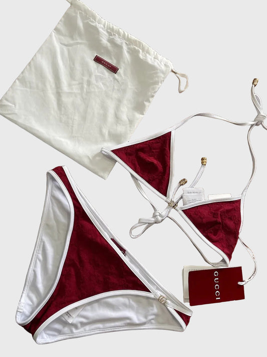 Maillot de bain Gucci rouge T.XS