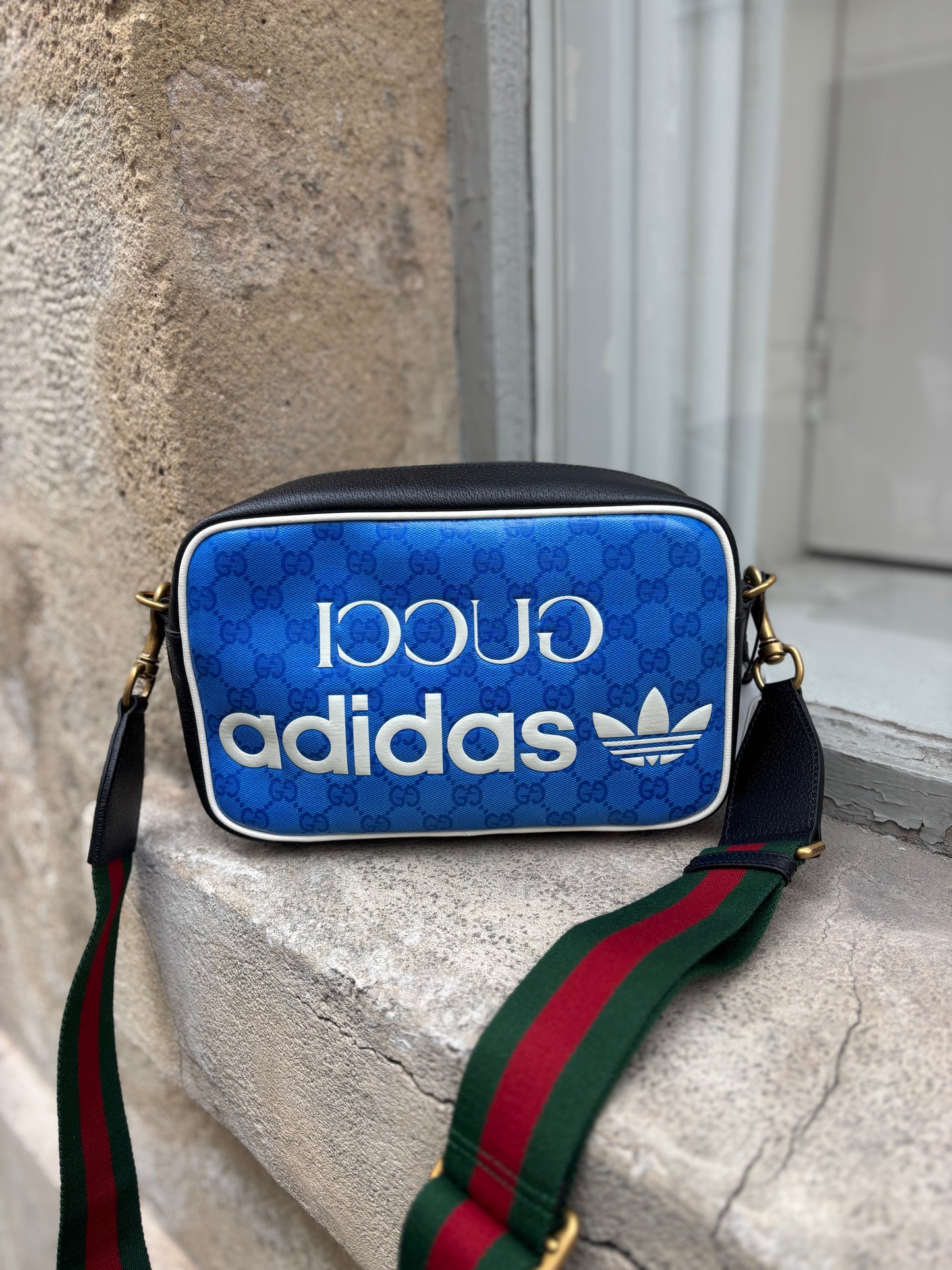 Sac Gucci x Adidas Bleu