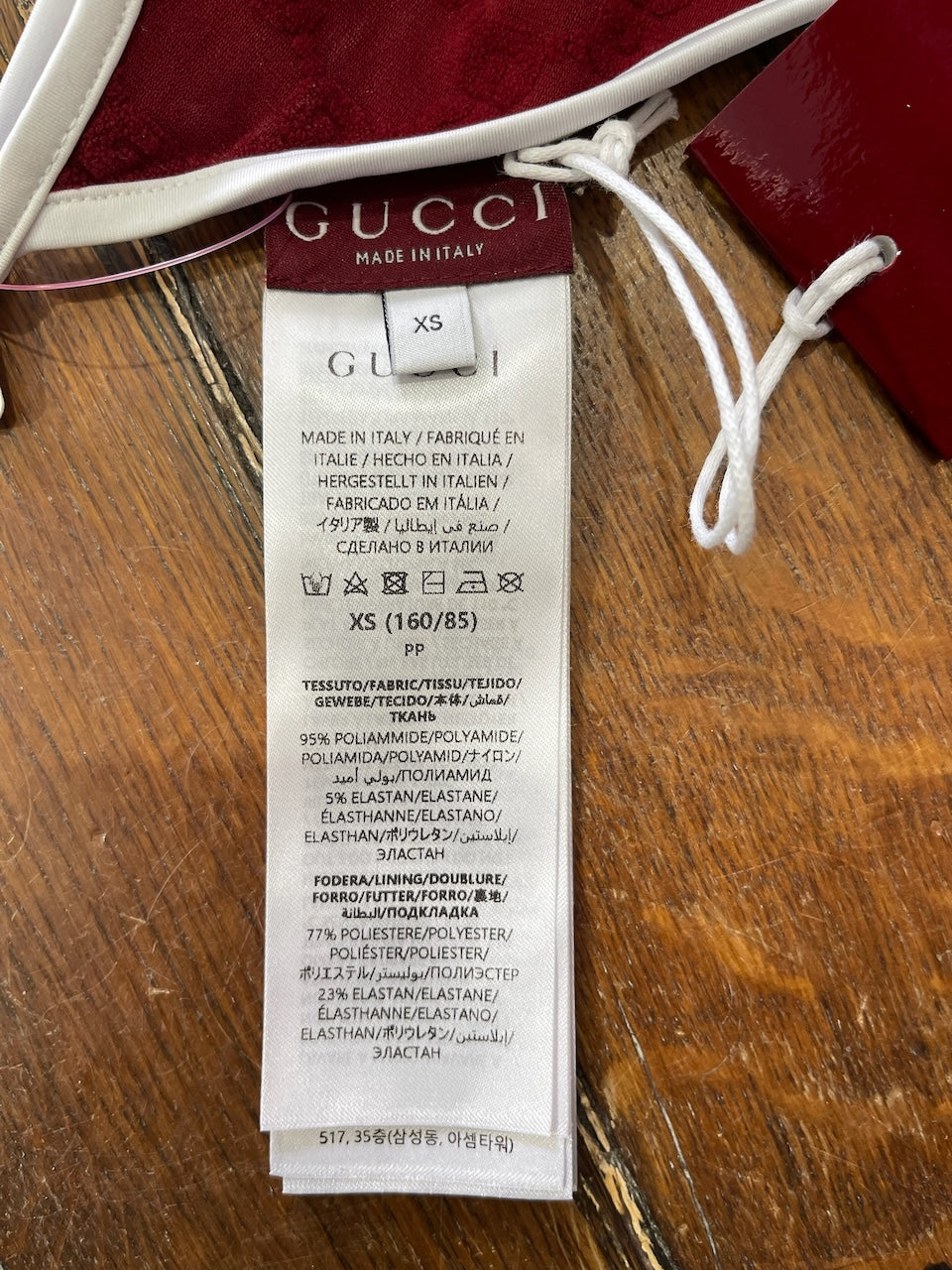 Maillot de bain Gucci rouge T.XS