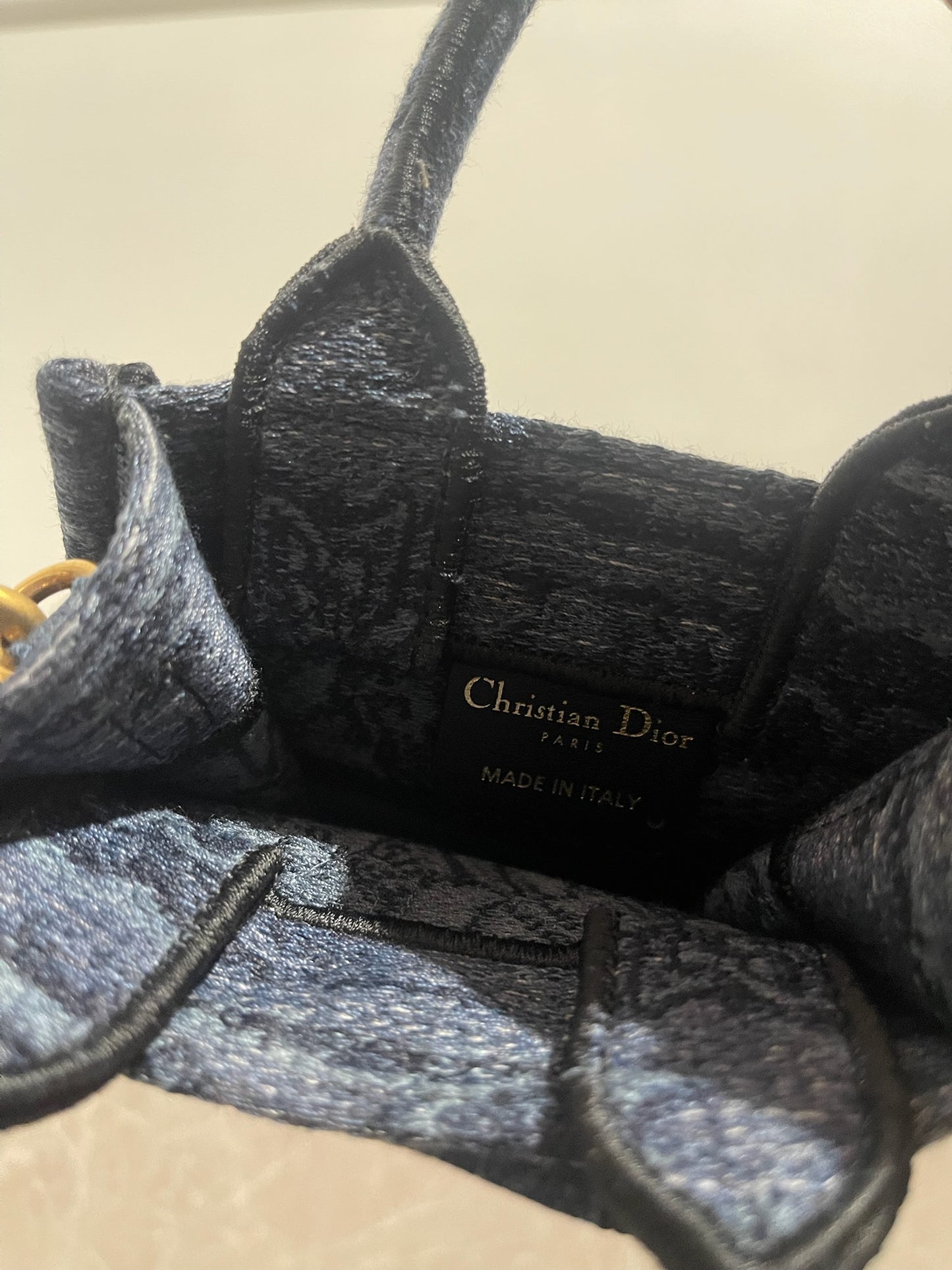 Sac Dior Book Tote mini bleu