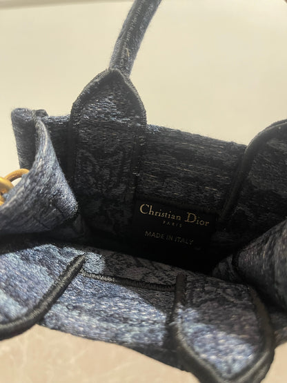Sac Dior Book Tote mini bleu