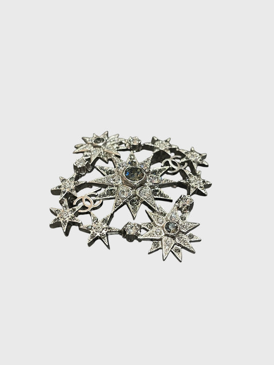 Broche Chanel argentée