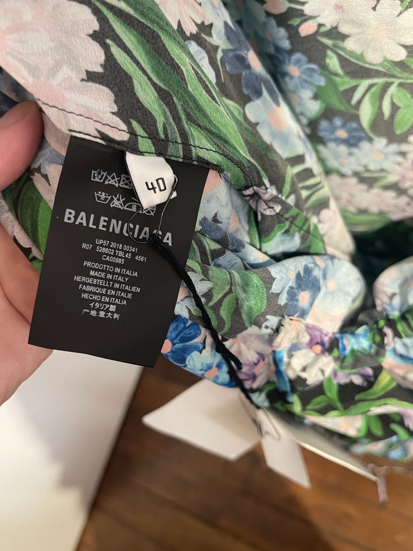 Robe Balenciaga à fleurs T.M NEUVE