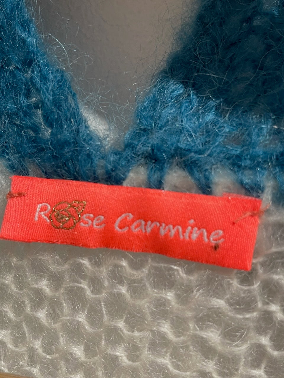 Gilet Rose Carmine blanc / bleu T.U.