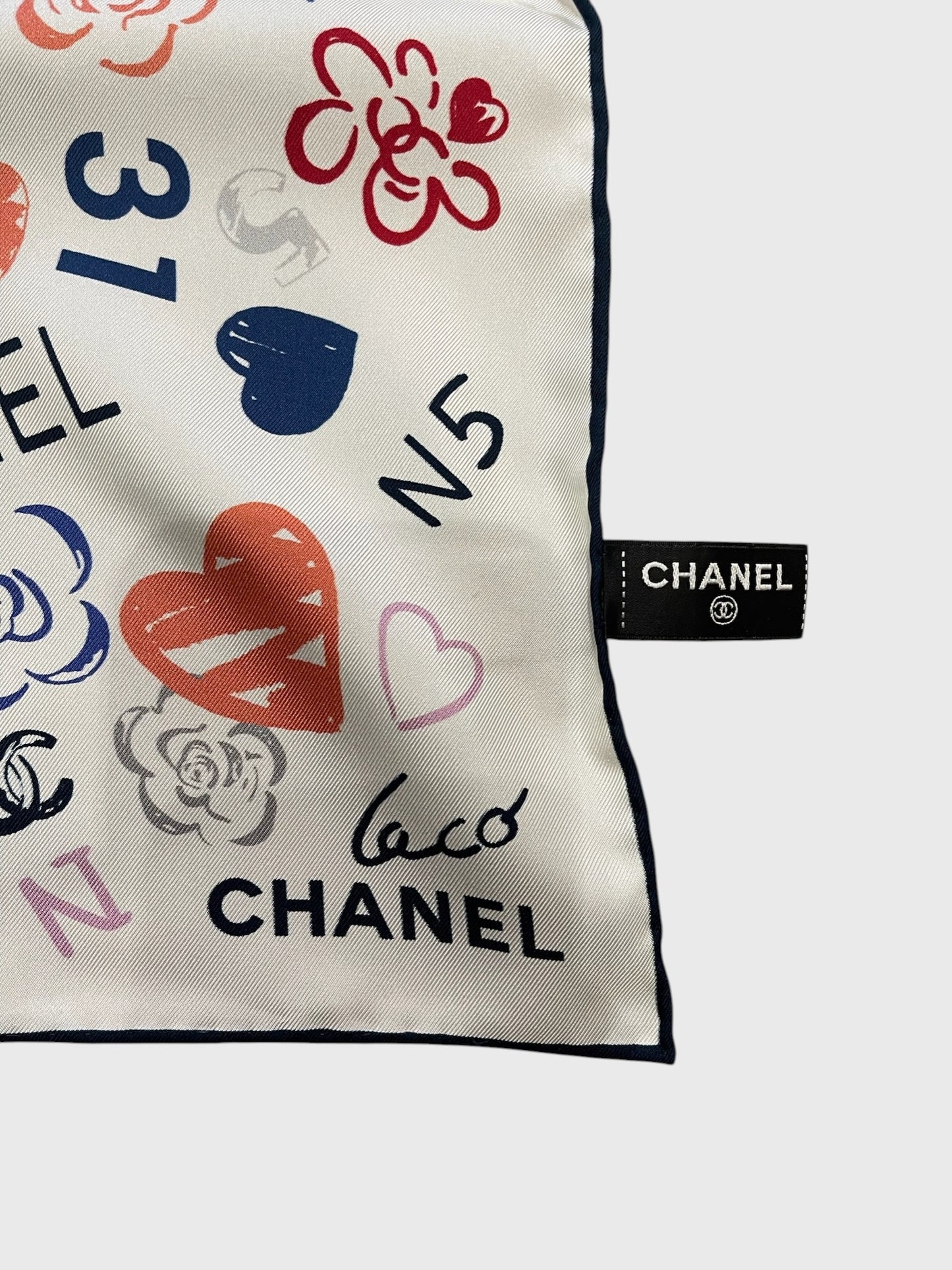 Foulard Chanel Love blanc