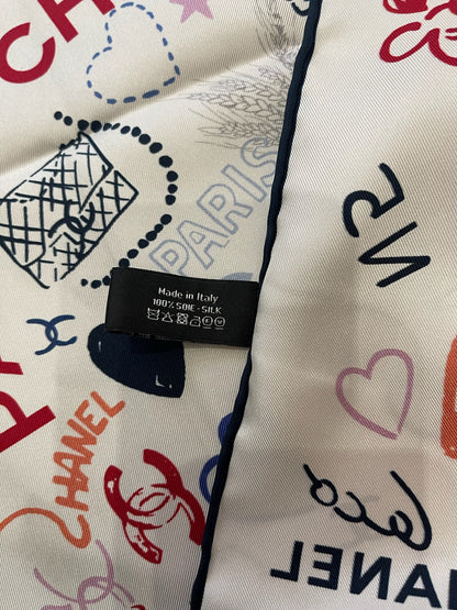 Foulard Chanel Love blanc