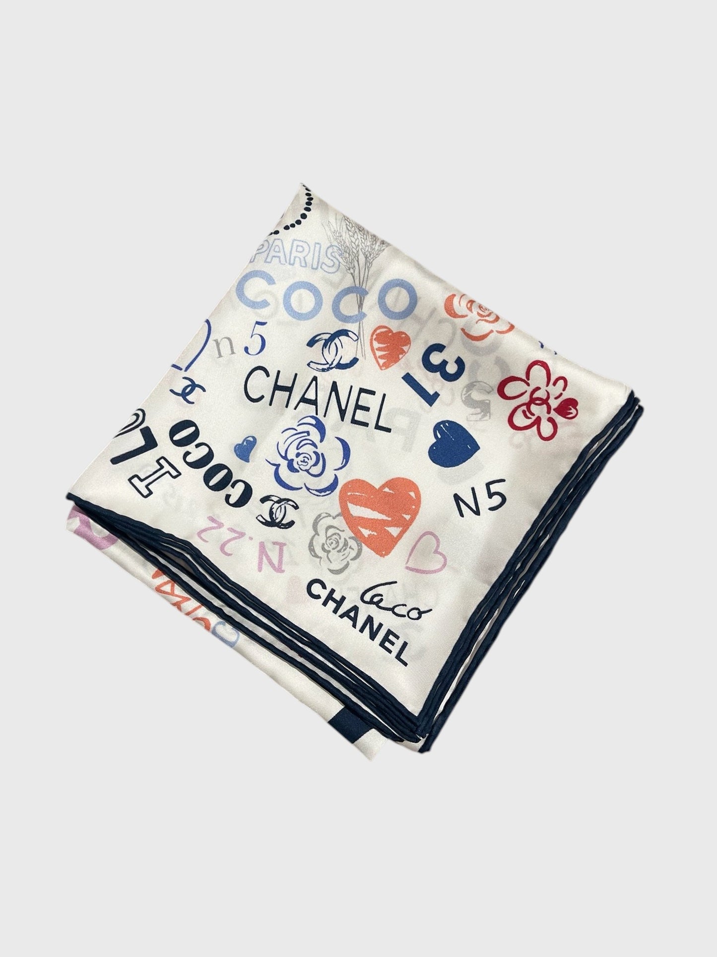Foulard Chanel Love blanc