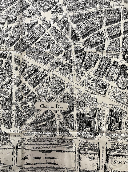 Foulard Christian Dior Paris noir