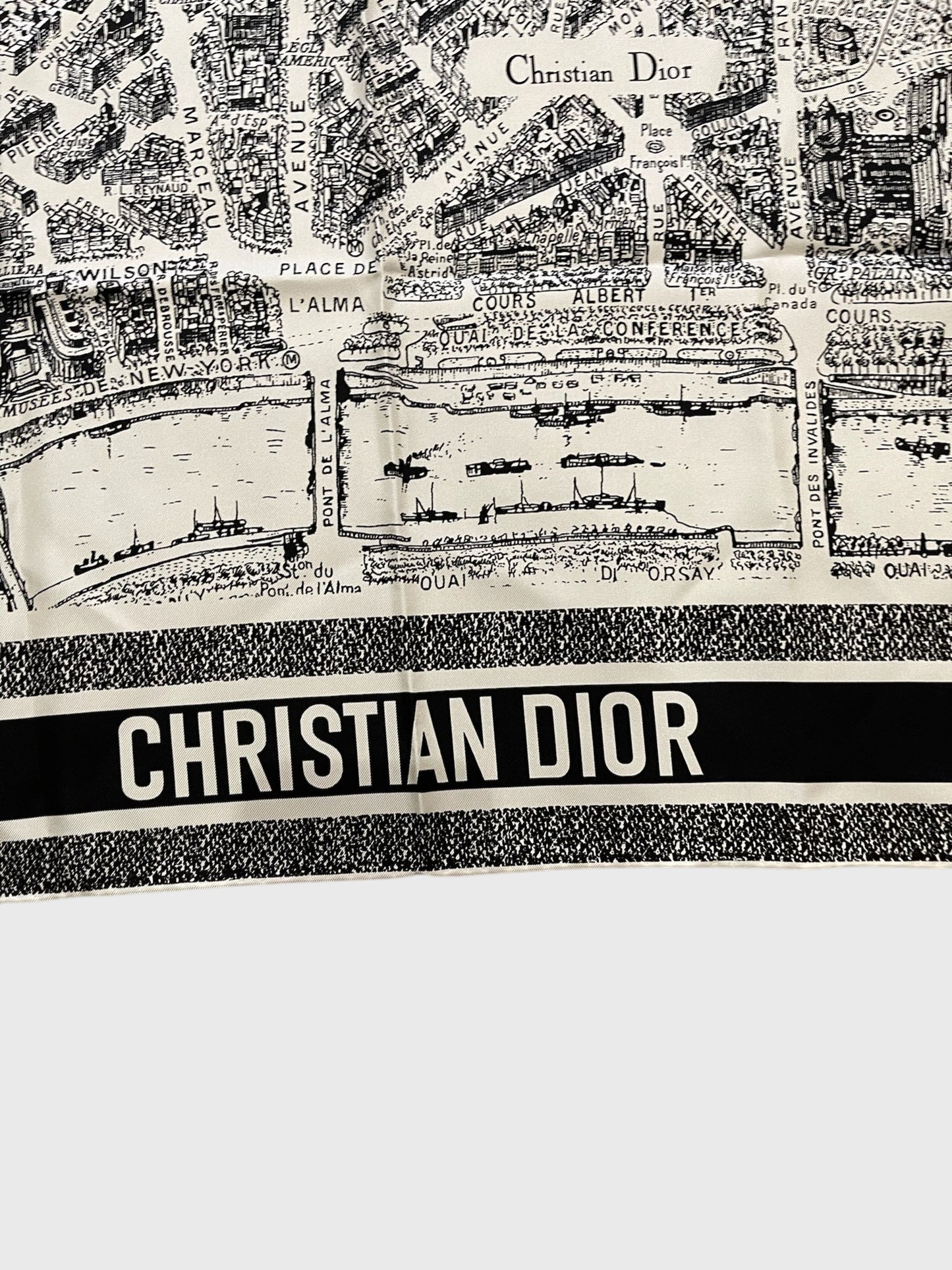 Foulard Christian Dior Paris noir