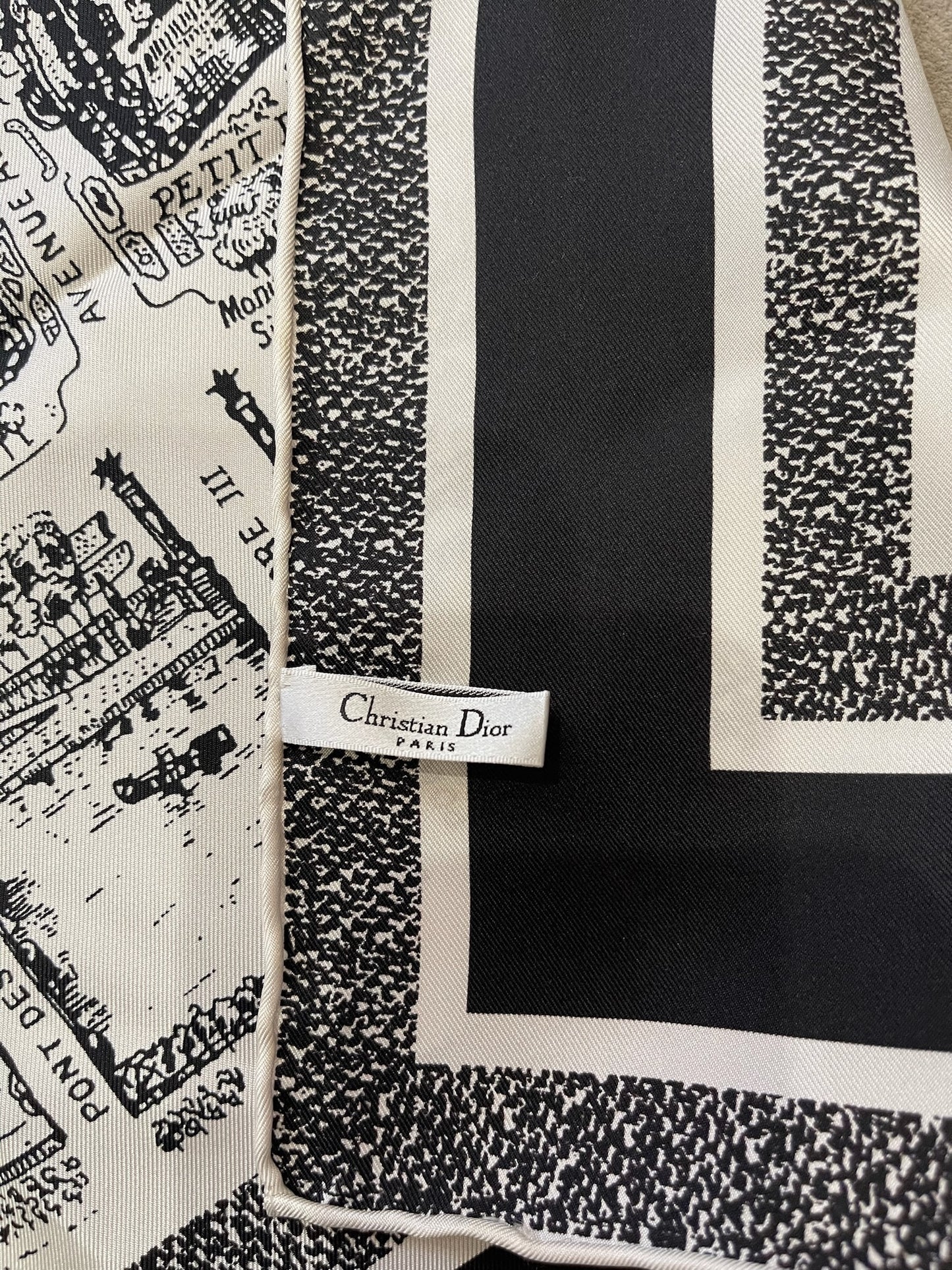 Foulard Christian Dior Paris noir