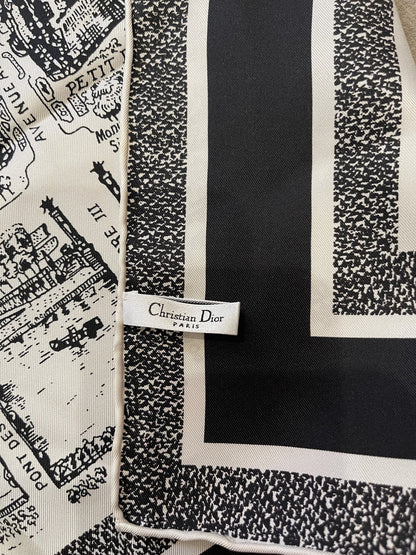 Foulard Christian Dior Paris noir